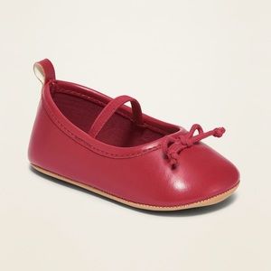 Old Navy Red Faux-Leather Ballet Flats for Baby